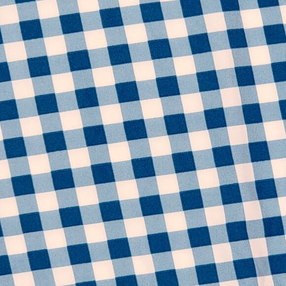 LuLaRoe Dani Tank Dress XL Blue White Gingham Scuba Maxi Summer Picnic Retro - Picture 4 of 8